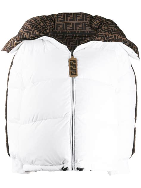 fendi down jacket men& 39|Fendi puffer jacket white.